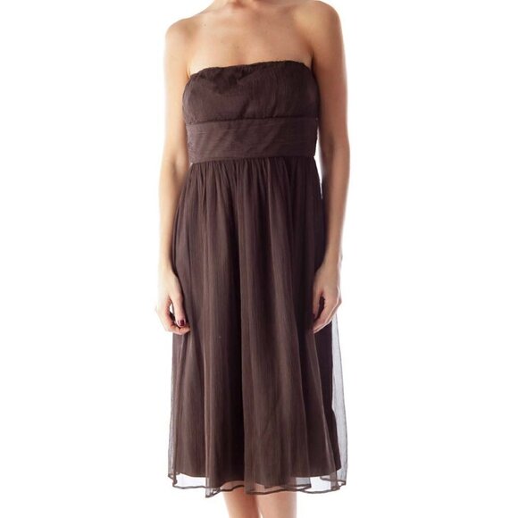 J. Crew Dresses & Skirts - J.Crew Brown Strapless A Line Dress